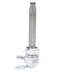 Single Outlet Reserve Round Flamed Valve-22mm (H-D)-1000 Series-5/16" hose barb-Chrome