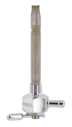 Single Outlet Reserve Hex Valve-1/4" NPT-4000 Series-5/16" hose barb-Aluminum