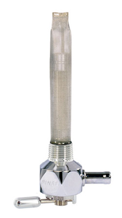 Single Outlet Reserve Hex Diamond Valve-3/8" NPT-4000 Series-5/16" hose barb-Chrome