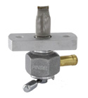 Single Outlet On/Off Only Hex Valve-3/8" NPT-4000 Series-3/8" hose barb-with adapter-Aluminum