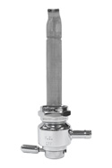 Single Outlet Reserve Round Valve with Detent, 22mm (H-D), 4000 Series, 5/16" outlet-Chrome
