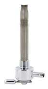 Single Outlet Reserve Round Valve-3/8" NPT-6000 Series-5/16" hose barb-Chrome