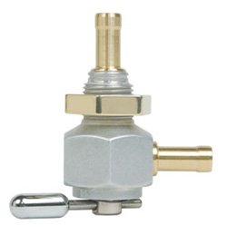 Inline Single Outlet on/Off Only Hex Valve-5/16" hose barb inlet-5/16" hose barb-Aluminum