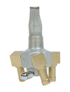 Triple Outlet On/Off Only  Hex Valve-3/8" NPT-90&#176; 5/16" hose barbs-Aluminum