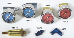 NOS N2O Pressure Gauge 0-1500 psi glycerin filled