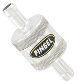 Inline SS Fuel Filter Satin 3/8 In 3/8 Out